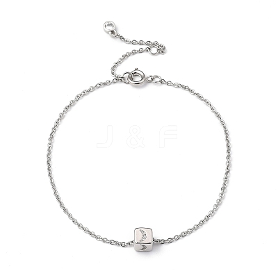 Cube Micro Pave Cubic Zirconia Pendant Necklaces & Bracelets Sets SJEW-JS01116-01-1