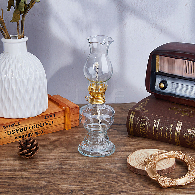 Transparent Glass Lamp Shade Kerosene Lamp LS-AJEW-WH0314-457B-1