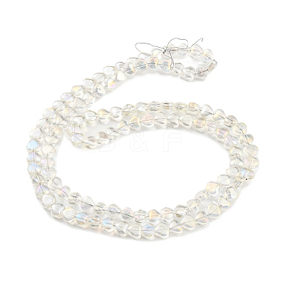 AB Color Plated Electroplate Transparent Glass Beads Strands X-EGLA-G037-09A-AB01-1
