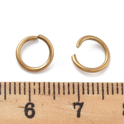 Ion Plating(IP) 304 Stainless Steel Open Jump Rings STAS-M081-01G-03-1
