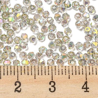 Full Rainbow Plated Transparent Electroplate Glass Beads EGLA-M030-02A-FR01-1
