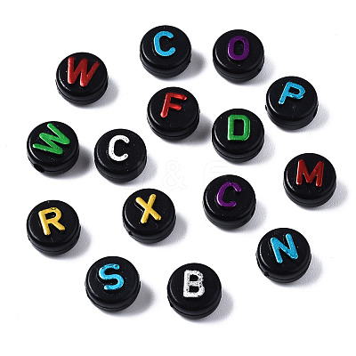 Opaque Black Acrylic Beads MACR-Q242-009-1