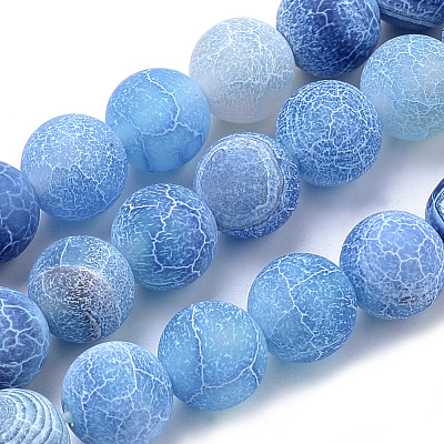 Natural Weathered Agate Beads Strands X-G-S259-05C-8mm-1