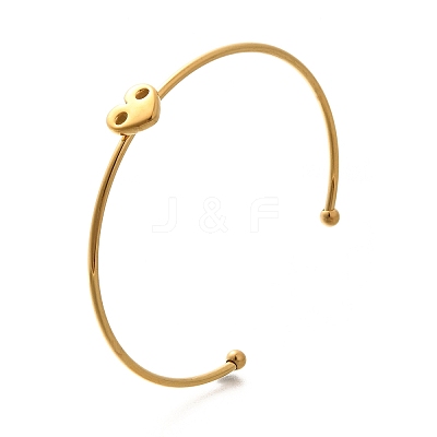304 Stainless Steel Cuff Bangles STAS-Z108-08G-01-1