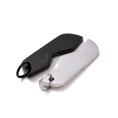 Ion Plating(IP) Blank 304 Stainless Steel Split Pendants STAS-D188-01EBP-1