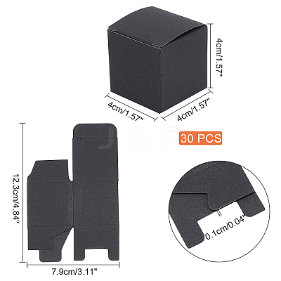 30Pcs Foldable Creative Kraft Paper Box CON-PH0002-56-1