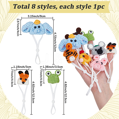 8Pcs 8 Styles Polyester Doll Hat DIY-SC0033-54D-1