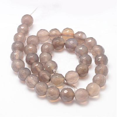 Natural Grey Agate Bead Strands G-K155-D-10mm-F01-1