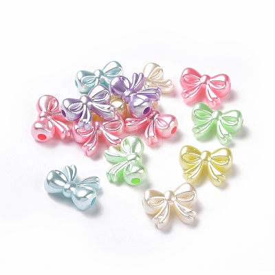 Imitation Pearl Acrylic Beads X-OACR-E013-19-1