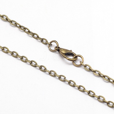 Vintage Iron Cable Chain Necklace Making for Pocket Watches Design MAK-M001-AB-1