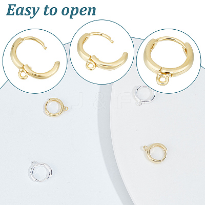 4Pcs 2 Style 925 Sterling Silver Hoop Earrings STER-GO0001-07-1