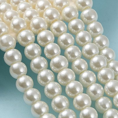 Glass Pearl Beads Strands HY-8D-B02-1