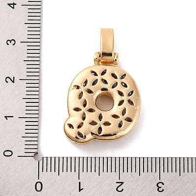 Brass Micro Pave Cubic Zirconia Pendants KK-C076-29Q-G01-1