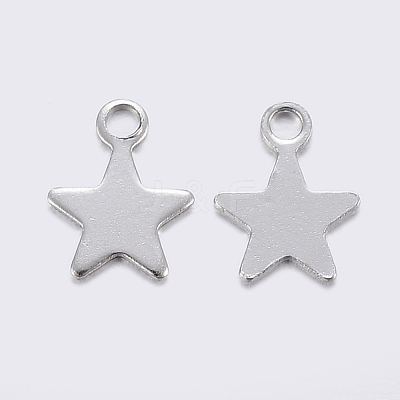 Tarnish Resistant 304 Stainless Steel Charms X-STAS-F159-43P-1