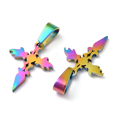 Ion Plating(IP) 304 Stainless Steel Pendants STAS-Z018-01MC-1