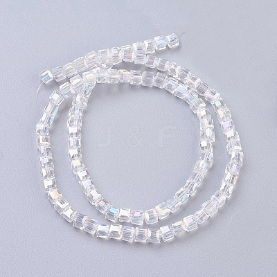 Electroplate Glass Beads Strands LS-EGLA-D018-4x4mm-01-1