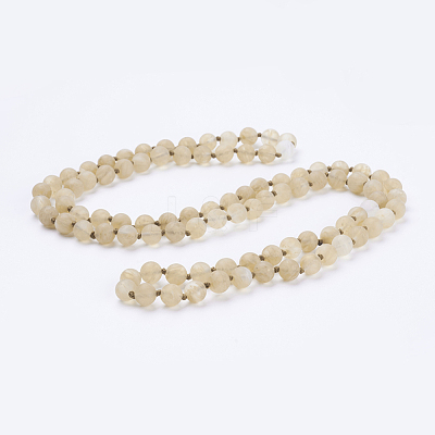 Watermelon Stone Glass Beaded Necklaces NJEW-P202-60-B04-1