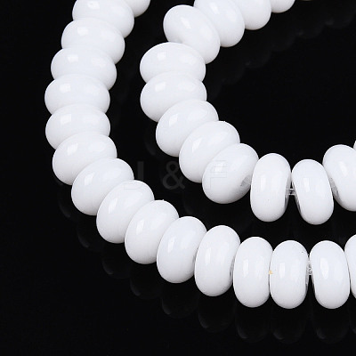 Opaque Spray Painted Glass Beads GLAA-ZX008-4mm-18G-1