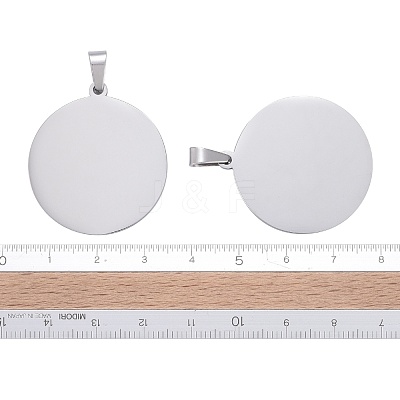 Tarnish Resistant 304 Stainless Steel Pendants STAS-P063-09P-1