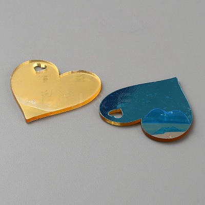 Mirror Surface Acrylic Pendants MACR-WH0011-06A-01-1