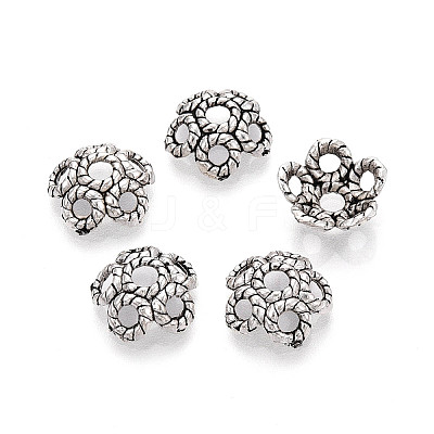 Tibetan Style Alloy Bead Caps TIBEB-T004-19AS-1