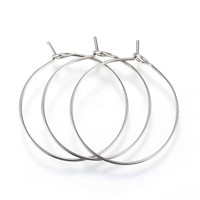 316L Surgical Stainless Steel Hoop Earring Findings STAS-G130-03P-1