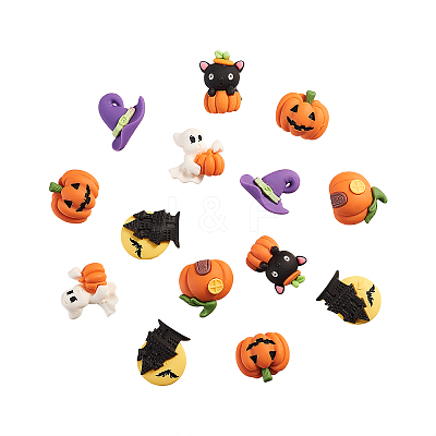 30Pcs 6 Style Resin Cabochons Halloween Theme RESI-CJ0001-194-1