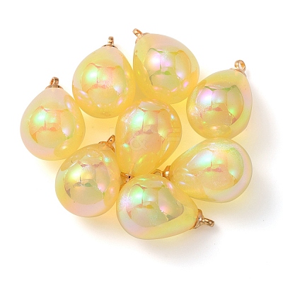 8Pcs UV Plating Acrylic Pendants FIND-YW0002-04A-1