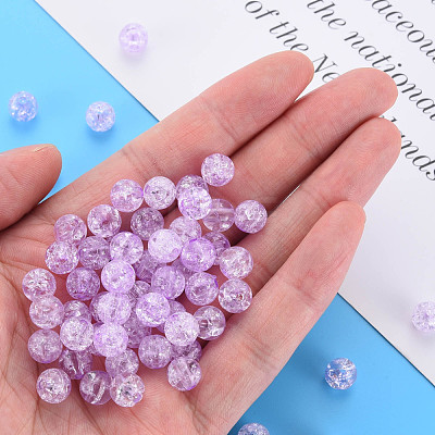 Transparent Crackle Acrylic Beads MACR-S373-66-N06-1