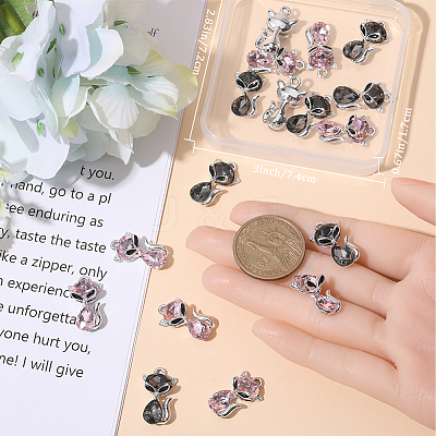 20Pcs 2 Colors UV Plating Alloy Enamel Pendants ENAM-SC0003-98-1