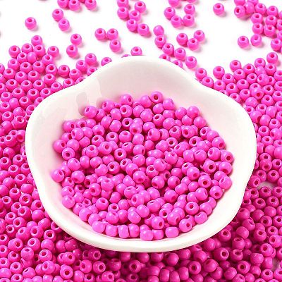 Baking Paint Glass Seed Beads SEED-H002-I-B511-1