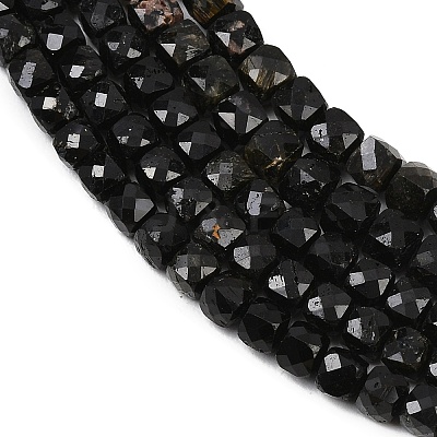 Natural Black Tourmaline Beads Strands G-P612-B01-01-1