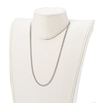 Non-Tarnish 304 Stainless Steel Diamond Cut Cuban Link Chain Necklaces NJEW-JN03368-01-1