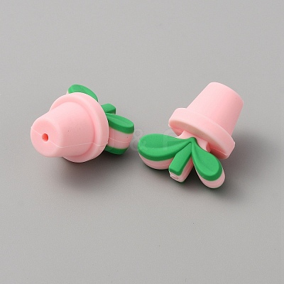 Leaf Pot Food Grade Eco-Friendly Silicone Beads SIL-WH0014-18J-1