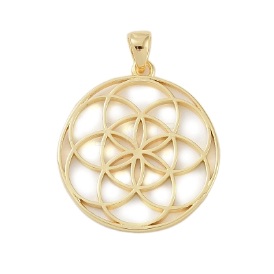 Rack Plating Brass Pendants KK-A224-02C-G-1