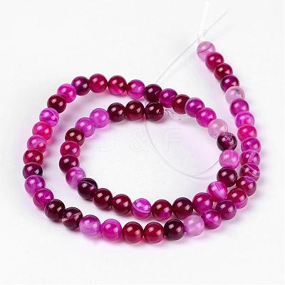Natural Striped Agate/Banded Agate Beads AGAT-6D-3-1