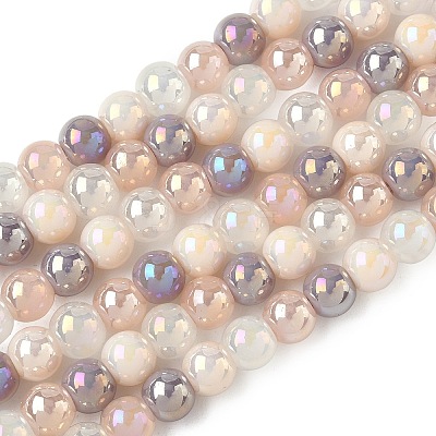 Electroplate & Gradient Color Glass Beads Strands LAMP-M023-03-02-1