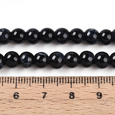 Baking Paint Glass Beads X1-DGLA-N003-6mm-A10-1