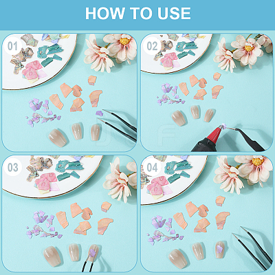 Ocean Theme Natural Shell & Resin & Plastic & Alloy Nail Art Decoration MRMJ-CP0001-34C-1