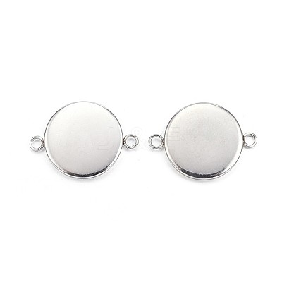 Tarnish Resistant 304 Stainless Steel Cabochon Connector Settings STAS-G170-26P-14mm-1
