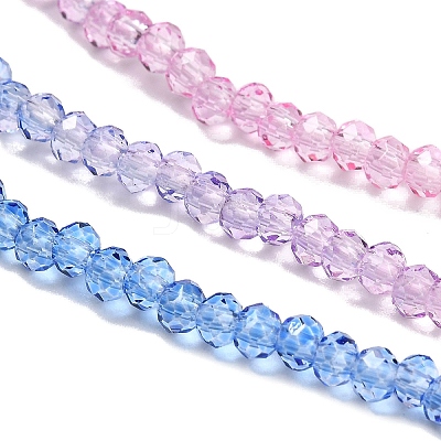 Transparent Painted Glass Beads Strands X1-DGLA-A034-T2mm-A08-1