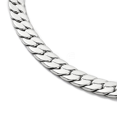 Non-Tarnish 304 Stainless Steel Cuban Link Chain Necklace NJEW-K249-01A-P-1