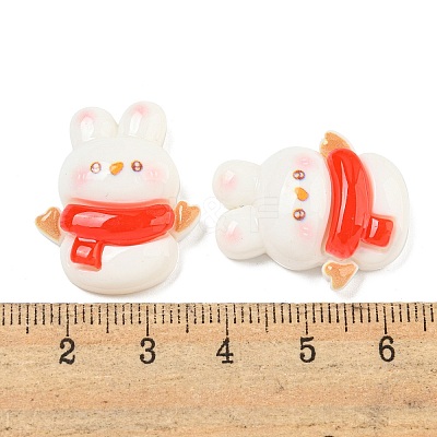 Christmas Rabbit Theme Opaque Resin Decoden Cabochons CRES-B022-04B-1