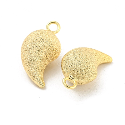 Brass Textured Pendants KK-P258-06G-1
