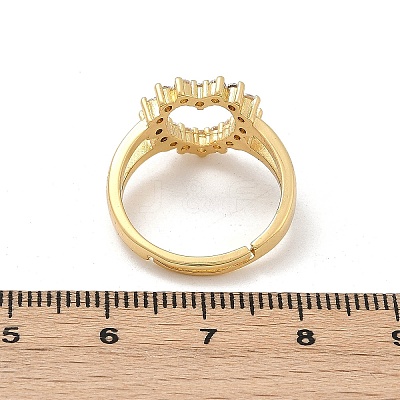 Brass Micro Pave Cubic Zirconia Cuff Rings RJEW-Q030-01A-G-1