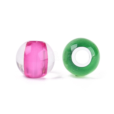 Transparent Acrylic European Beads OACR-Q200-07-1