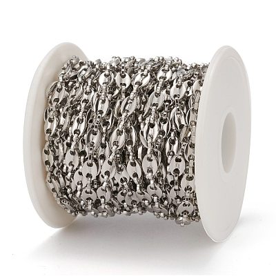 Tarnish Resistant 304 Stainless Steel Coffee Bean Chains CHS-N002-01P-1