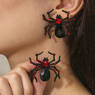 Halloween Alloy Spider Stud Earrings TZ9761-1