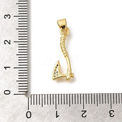 Rack Plating Brass Micro Pave Cubic Zirconia Pendants KK-Z086-66G-05-1