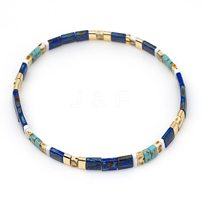 Bohemian Glass Seed Beaded Stretch Bracelets JM4508-51-1